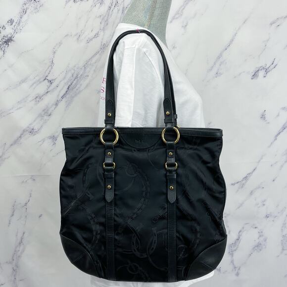 LAUREN Ralph LaurenNylon/ Leather Equestrian Wellington Bag
